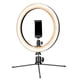 thumbnail image 3 of 10 " Luz de Relleno de con Trípode Retráctil para Video en Vivo, Educación en Video en Línea, Disparador Automático Negro 2 Sunnimix Selfie Ring Light con trípode, 3 of 8