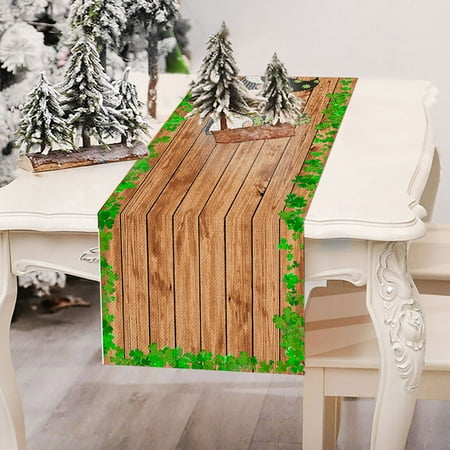 

Giyblacko Decorative Table BannerIrish Festival Table Runner Linen Anti Oil Easy To Clean Table Cloth Digital Printing Table Mat