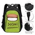 thumbnail image 3 of Balery Fresh Sushi Mochila con carga USB para hombre y mujer - Mochila impermeable y antirrobo para portátil con puerto USB para viajes, trabajo, estudios y universidad, 3 of 7