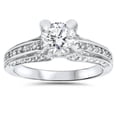 thumbnail image 1 of 1 1/2ct Diamond Heirloom Engagement Ring 14K White Gold, 1 of 4