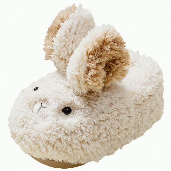 Ccpelsie Slippers for Boys Girls Breathable Indoor Slippers Slip-on Home Shoes Toddler Big/Little Kids(White,1)