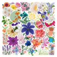 thumbnail image 1 of Pegatinas de vinilo impermeable con plantas y flores, 50 unidades/lote, 1 of 1