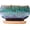 Blue, variant on Tesyar 4 Inch Drip Glaze Ceramic Succulent Pot, Shallow Planter with Drainage Hole & Bamboo Tray for Indoor Cactus Bonsai (Brown)