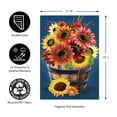 thumbnail image 5 of Barrel Of Blooms & Pumpkins Burlap Garden Flag, 5 of 5