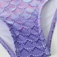 thumbnail image 3 of Magical Mermaid Tail & Bikini Set for Little Girls 2-12 Years, Shiny Scale Princess Swimwear for Beach Pool Party Photos, 3 of 6