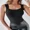 Black, variant on Womens Tank Tops With Built In Bras U-Neck Sleeveless Vest Elastic Slim Fit Shapewear Camisole Beige-L
