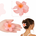 thumbnail image 5 of 6 Pcs Flower Hair Claw Clips for Women, Hawaiian Hibiscus Flower Hair Clips, Summer Beach Essentials Hair Accessories, 5 of 6