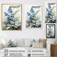 thumbnail image 4 of Designart "Sapphire Illuminated Ferns II" Floral & Botanical Floater Framed Canvas Print, 4 of 7