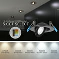 thumbnail image 6 of Maxxima 2 in. Adjustable Slim Recessed LED Floating Gimbal Downlight, 360 Lumens, 5 CCT Color Selectable 2700K-5000K, Black Trim, 6 of 10