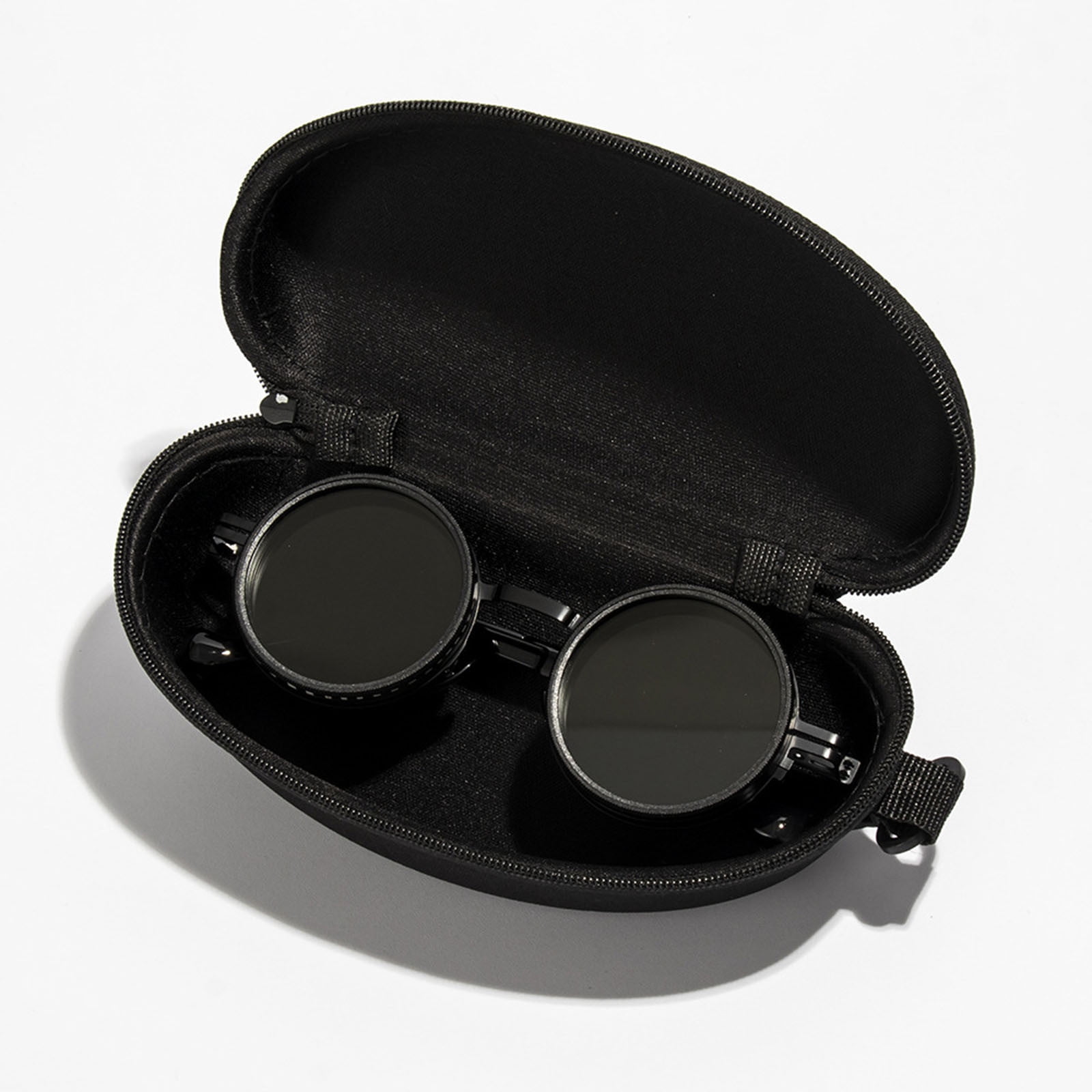 Adjustable Tint Polarized Round Sunglasses for Outdoor Activities Versatile Eyewear for Men and Women Shatterproof and Lightweight Design