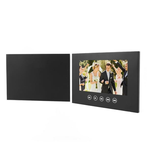 Carte de Vœux Vidéo, Écran Couleur LCD, Brochures Numériques, Créez Vos Propres, Brochure Vidéo DIY pour Anniversaire, Marketing d'Entreprise, Batterie Rechargeable