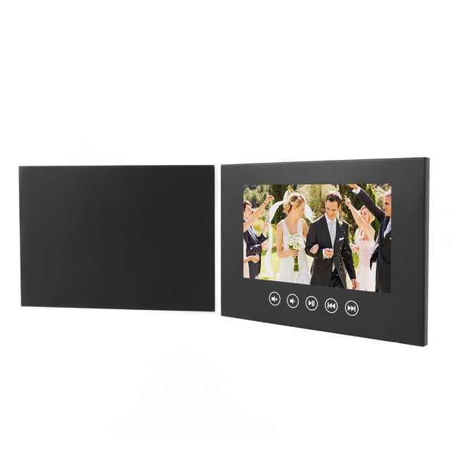 Electronic Video Greeting Card HD 720P Video Brochure Personalized Advertising Display Special Occasions, Plastic, Metal