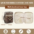 thumbnail image 7 of ZUXONGSY Leather Sunflower Skull Print Bible Cover Case for Women Large Quilted Bible Carrying Case Portable Handbag with Handle Christian Tote Bag for Book Lover, 7 of 7