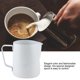 thumbnail image 2 of Jarra de espuma de leche de acero inoxidable de 350 ml lavable a máquina Taza de café Latte Art Jarra de espumador de leche(Blanco) EOTVIA NO, 2 of 4