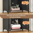 thumbnail image 4 of M optimized 31.5"x17.7"x51.1" Cat Litter Box Furniture, Hidden Cat Box Enclosure with Shelf Storage, Cat Litter Box Enclosure, Wood Sturdy Cat Washroom Storage, Indoor Cat House Furniture, 4 of 8