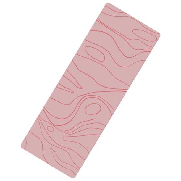 Esterilla de Yoga portátil, antideslizante, resistente al desgarro, protección del suelo, estera de ejercicio, entrenamiento Rosa