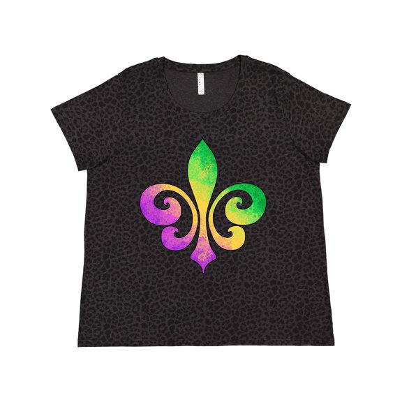 Inktastic Mardi Gras Fleur De Lis Women's Plus Size T-Shirt