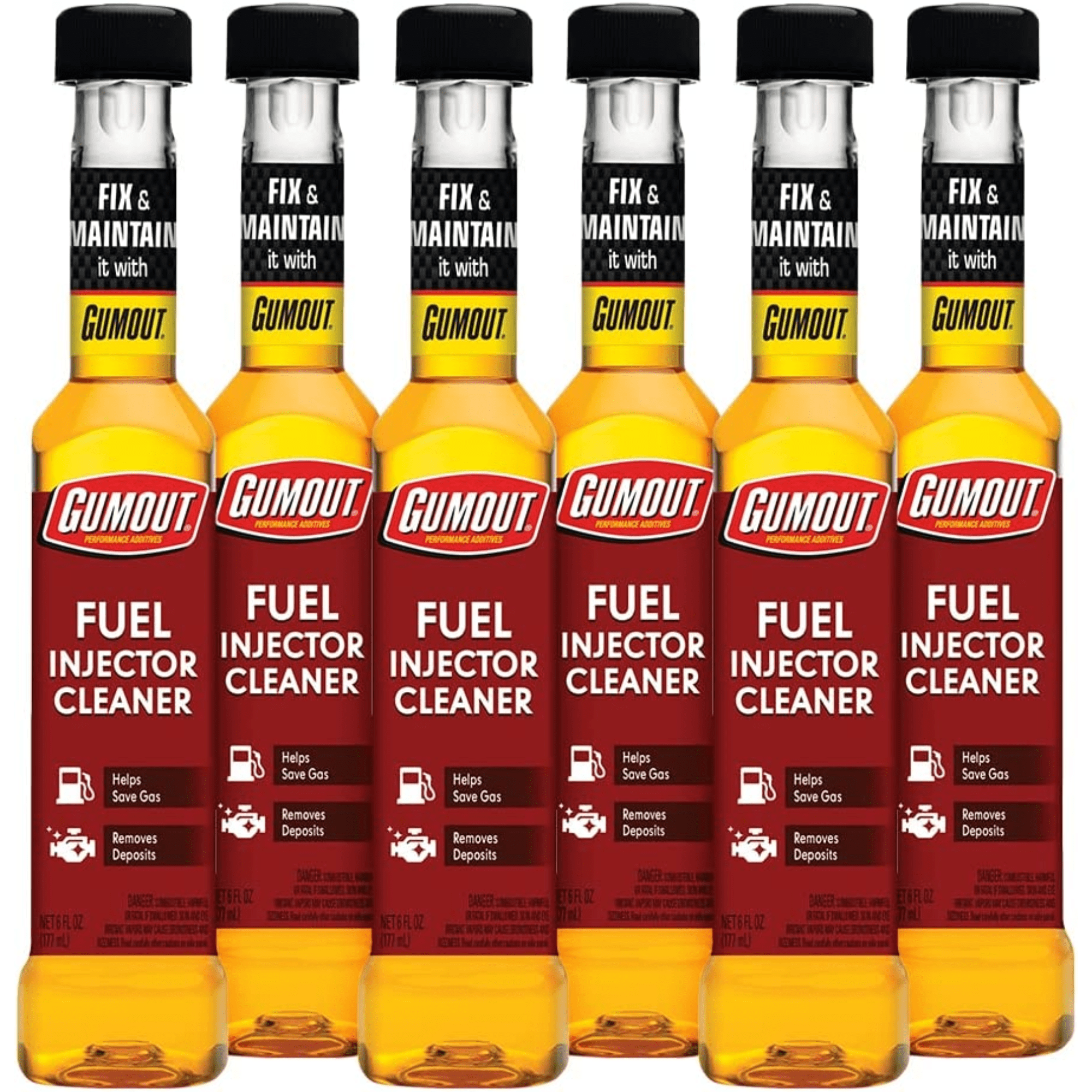 Gumout 510019 Fuel Injector Cleaner, 6 oz Each Bottle,(6 Pack