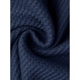 thumbnail image 5 of INSPIRE CHIC Women's Zipper Robes Waffle Short Sleeves Knee Length Lightweight House Coat Sleepwear Bathrobe with Pockets M Blue, 5 of 6