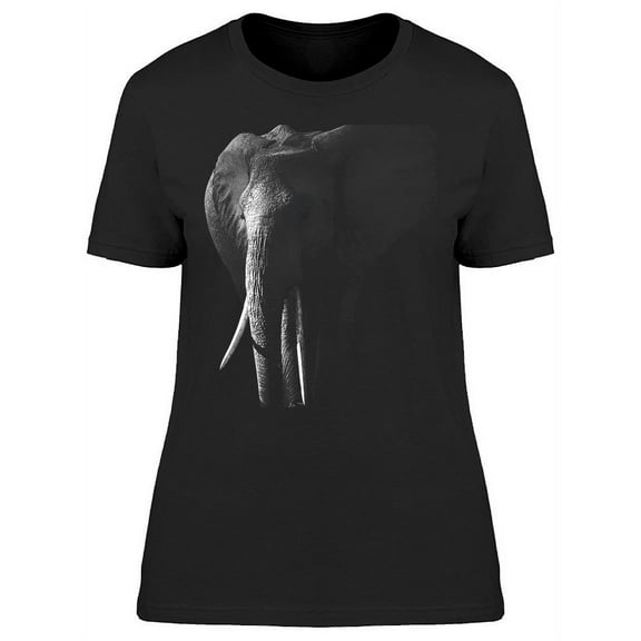 Elephant Portrait, Dark T-Shirt Women -Image by Shutterstock, Female x-Large