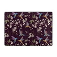 thumbnail image 7 of Area Rugs For Living Room Decor - Hummingbird Floral Print Black Soft Anti Slip Throw Washable Rugs 5x7 For Bedroom, Indoor Carpet For Bedroom Living Room 80x58In, 7 of 7