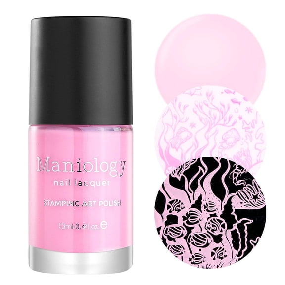 Maniology Seashell (B278) - Neon Pink Stamping Nail Polish for Unisex