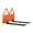 Orange, variant on EastVita 45 Skid Steer Pallet Forks Heavy Duty 3200 lbs Capacity Skid Steer Forks Attachment for Tractors and Loaders Quick Attach Mount Orange