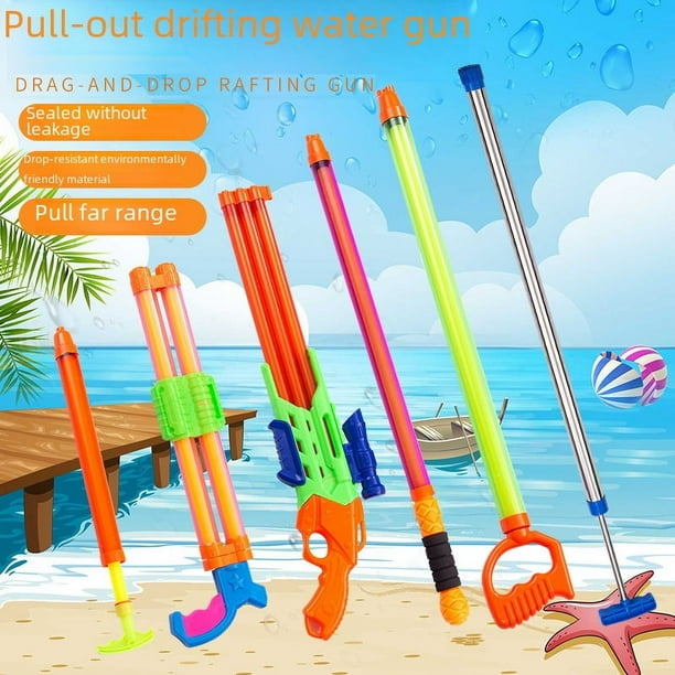 Pistola de agua de juguete para niños, pistola de agua a la deriva extraíble, juguete de acero inoxidable, pistola de agua para establo, juguete de bombeo de agua