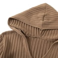 thumbnail image 5 of ibuvkizy Maxi Dresses for Women 2025 Casual Temperament French V Neck Long Hooded Knee-length Knitted Sweater Bottoming Skirt Brown,Free Size, 5 of 9