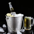 thumbnail image 4 of Cubo de metal de 1 litro, cubo de hielo, cubo de hielo de acero inoxidable con asa de transporte, contenedor de hielo para bar, vino, champán, cerveza, boda, cumpleaños, verano, Hawaii, suministros, 4 of 5