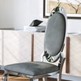thumbnail image 7 of Luxury Dining Chairs Set of 6, Oval Back Velvet Upholstered Chairs with Stainless Steel Cabriole Legs, Dining Chairs for Kitchen, Living Room, Office, 7 of 7