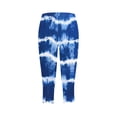 thumbnail image 5 of ZToonmas Women's High Waist Ombre Print Capri Leggings Slim Fit Cropped Trousers with Scalloped Hem for Summer, 5 of 5