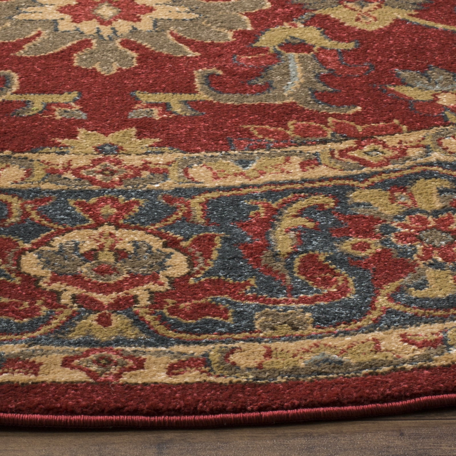 Safavieh Mahal Bentley Oriental Area Rug, Red/Navy, 5'1" x 5'1" Round