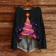 thumbnail image 4 of successthop Plus Size Christmas Sweaters for Women Tree Casual Loose Crewneck Clothes Long Sleeve Tops Graphic Knitwear, 4 of 7