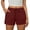 Wine, variant on High Waisted Cotton Shorts For Women Drawstring Elastic Waist Gym Shorts with Pockets Loose Casual Athletic Workout Clothes Light Blue
