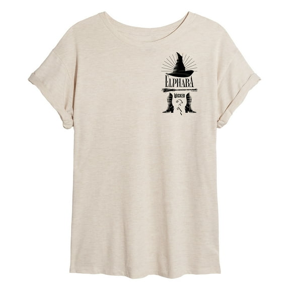 Wicked - Elphaba Hat And Shoes - Women's Oversized Graphic T-Shirt