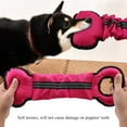 thumbnail image 2 of Juguete para Mascotas Ticfox Masticar Tirar Interactivo Hueso Rosa Roja, 2 of 12