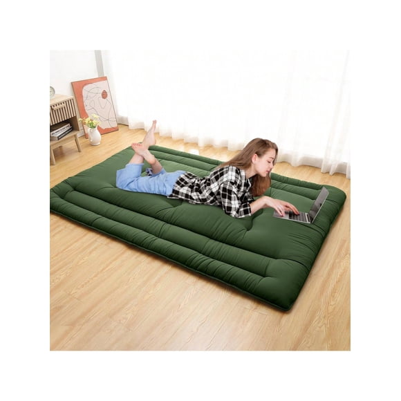 Bingirl Full-Size Futon Mattress: Foldable Sleeping Mattress, Tatami Mattress for Adults, Roll-Up Japanese Style Floor Bed, Suitable for RV Travel, Camping, and Dormitory