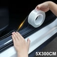 thumbnail image 3 of Car Door Sill Protector Anti-Scratch Strip Bumper Body Guard Transparent 5x300CM 3M Length, 3 of 9