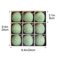 thumbnail image 3 of Velvet Flocked Christmas Ball Ornaments, 9Pcs 3.15In Sage Green Shatterproof Xmas Baubles with Glitter Detail, Hanging Decor for Christmas Tree, Wreath, Mantel and Seasonal Arrangement, 3 of 6