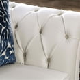 thumbnail image 5 of Furniture of America Luo Glam Fabric Tufted 2-Piece Sofa Set in White, 5 of 8