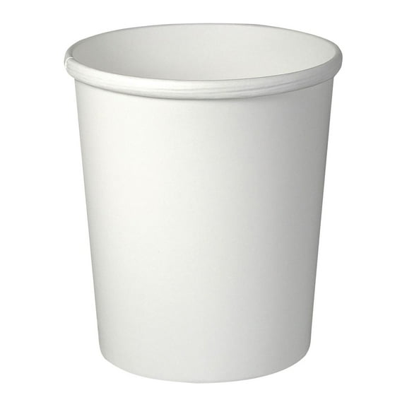 Solo Flexstyle Double Poly Paper Containers, 32 oz, White, Paper, 25/Pack, 20 Packs/Carton