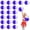 Purple+White, variant on 20 Pcs Cheerleading Pom Poms,with Handle Style Cheerleading Handheld Squad Pompoms for Sports Team Cheer Spirit