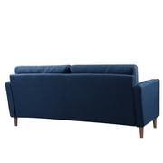 Studio Living Lorelei Mid-Century Modern Cushion Back Upholstered Sofa, Navy