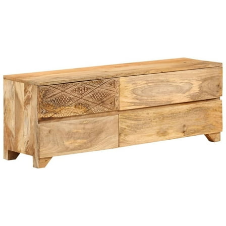 vidaXL TV Stand Solid Mango Wood 43.3"x11.8"x15.7"