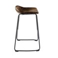 thumbnail image 3 of Bronte Living 26 inch Modern PU Leatherette Counter Stool with Rubber Protectors, Comfortable Footrest and Backless for Kitchen, Restaurant - Series Jacob - Set of 2, 3 of 5
