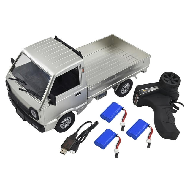 Camión RC 1:10 2WD cepillado escalada coche de control remoto juguete eléctrico niños regalos 3batería