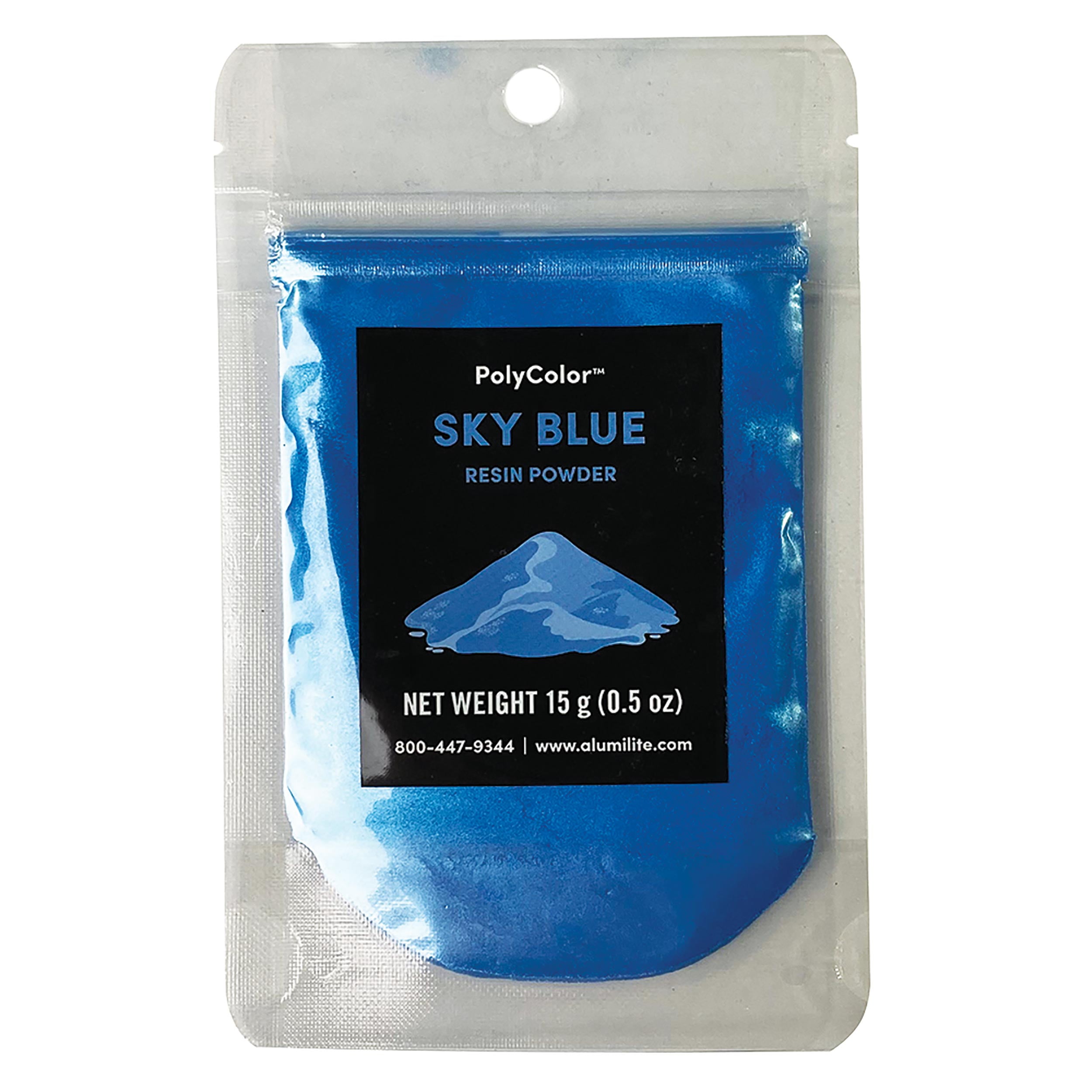 BLUE ICE LIGHT SKY BLUE LUXURY MICA COLORANT PIGMENT POWDER COSMETIC GRADE  2 OZ