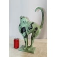 thumbnail image 3 of Nifao Aluminum Cat Statue With Green Patina Finish, Timeless Elegance – Home Decor Sculpture, 11"L x 5"W x 20"H, 3 of 11