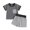 Dark Gray, variant on Toddler Baby Boy Girl Clothes 6M 12M 18M 24M 3Y 4Y Contrast Color Pocket T-Shirt Top Shorts Set Mamas Boy Outfit